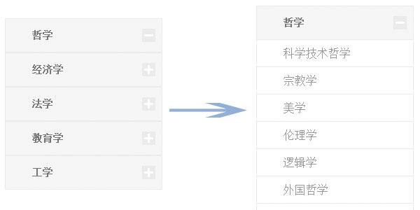 垂直可折叠菜单特效