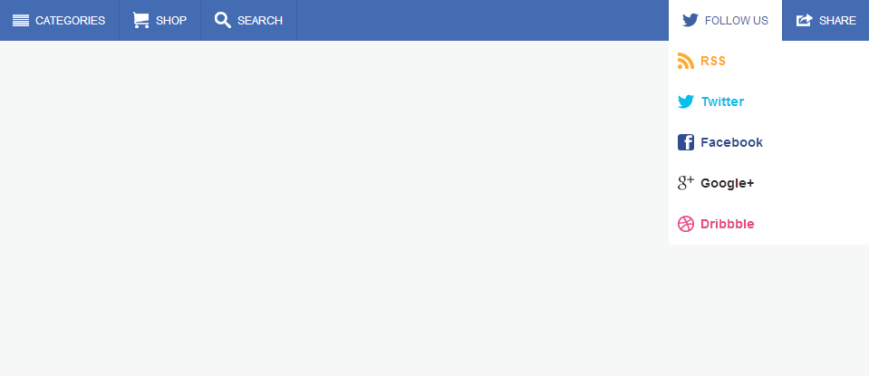 ToolBar Menu纯CSS3下拉菜单