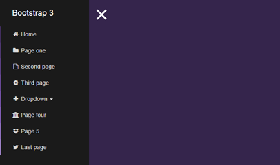 Bootstrap3隐藏左侧边栏菜单代码