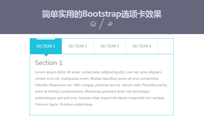 简单实用的Bootstrap选项卡效果
