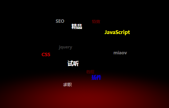 3D标签云效果