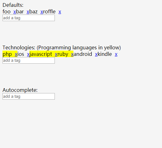 添加删除标签插件jQuery Tags Input Plugin