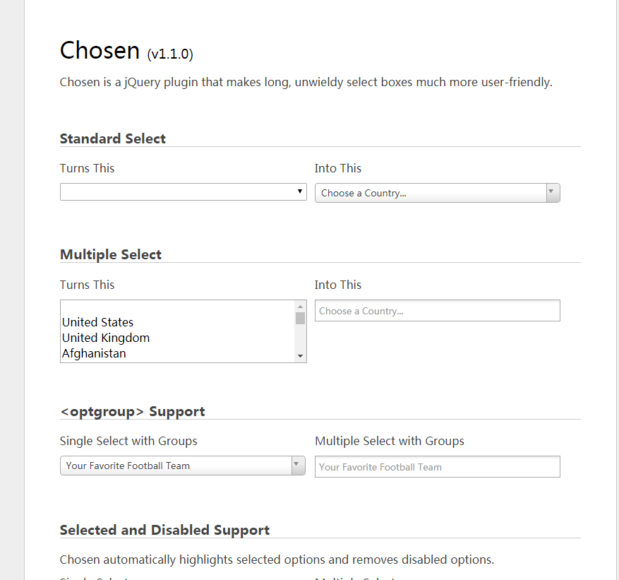 jQuery美化插件jQuery Chosen Plugin