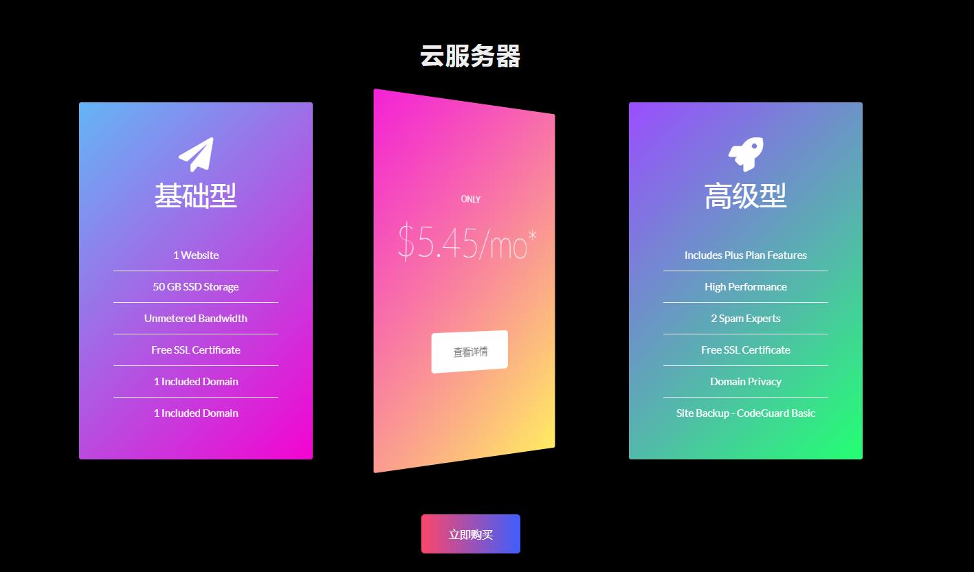 css3产品展示卡片布局翻转特效