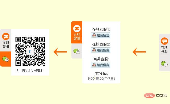带微信二维码的QQ客服代码