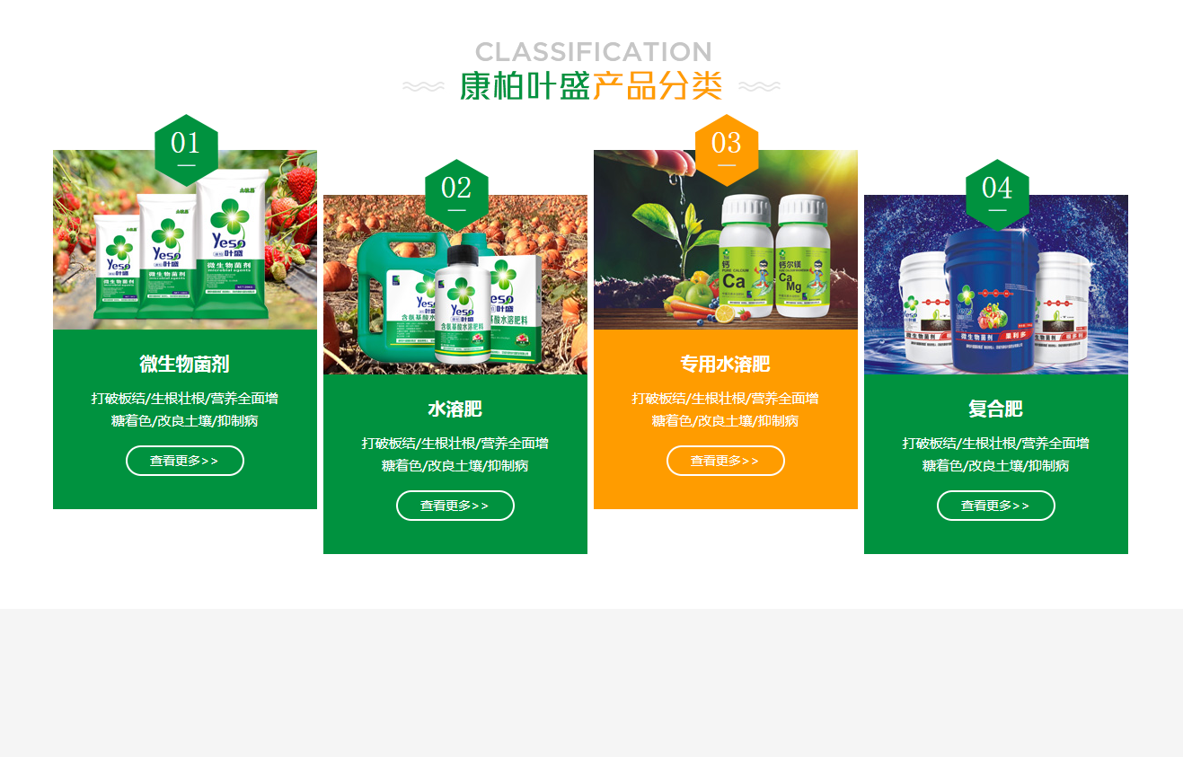 绿色的产品分类划分ui布局