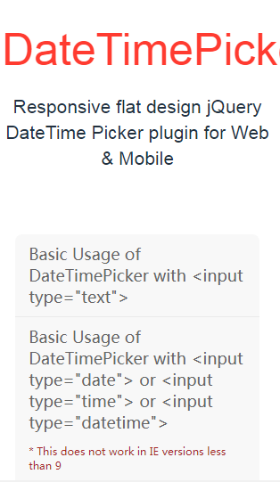 日期时间选择插件DateTimePicker