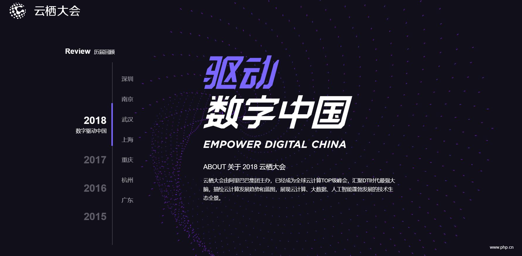 jquery基于html5历届回顾时间轴特效