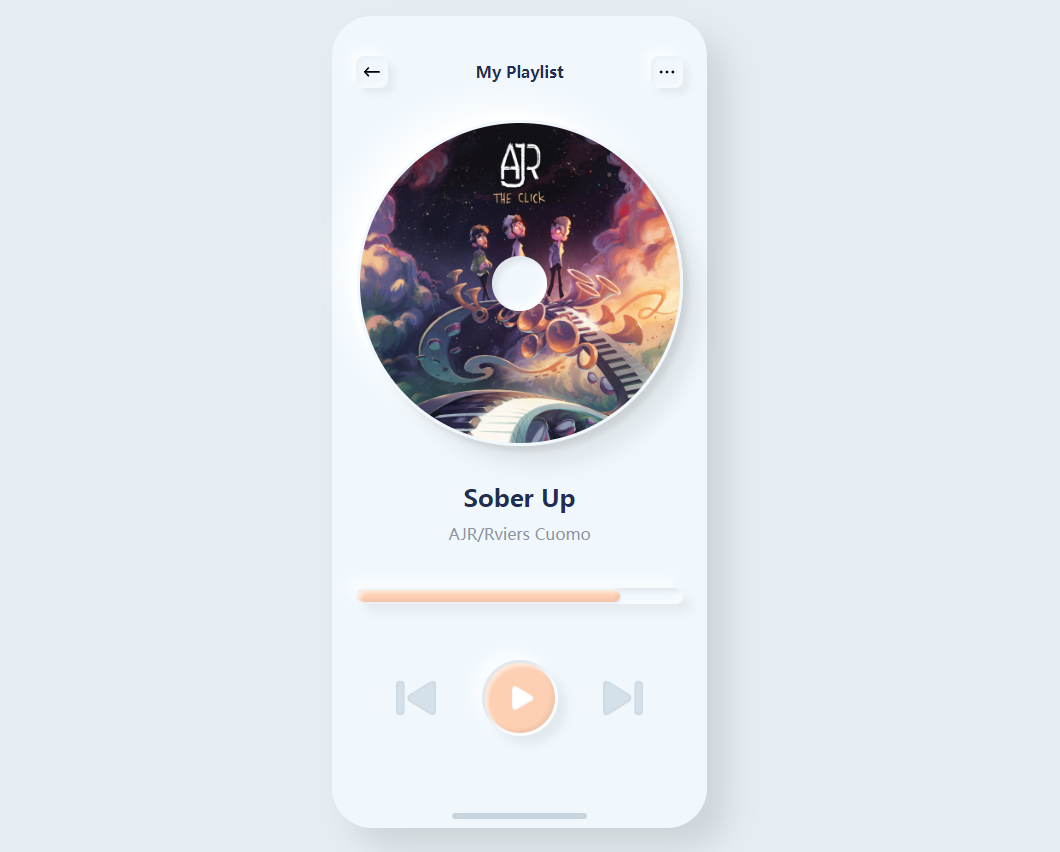 html5音乐播放器ui布局特效