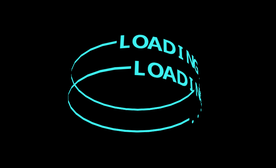 环形文字loading动画特效