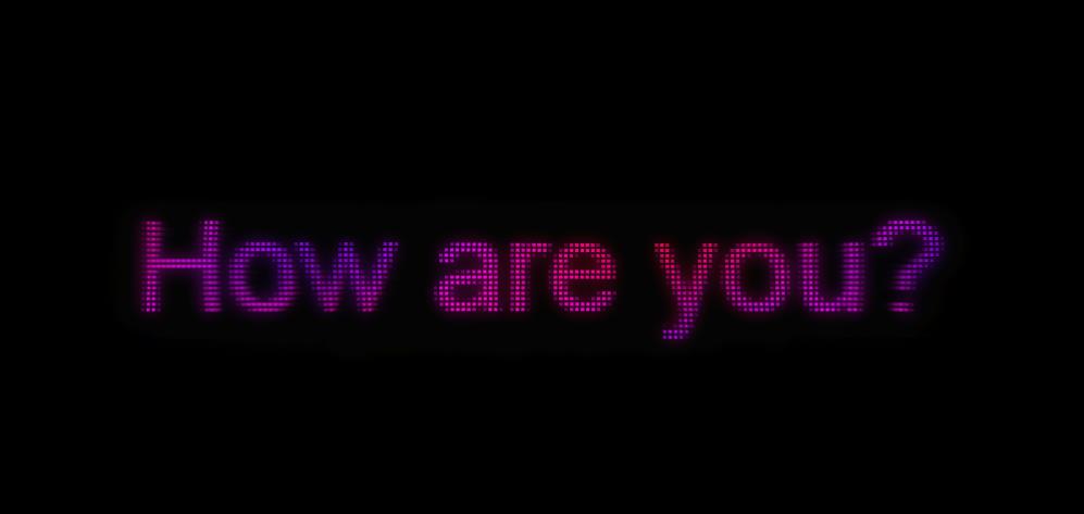 html5 canvas酷炫LED文字切换动画特效