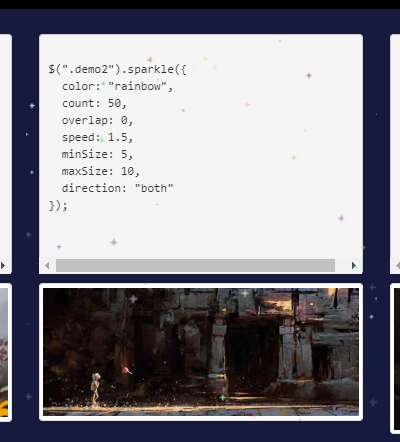 jQuery-canvas-sparkles鼠标悬停闪烁星星插件