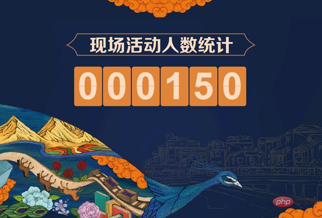 jQuery活动现场人数翻页统计插件