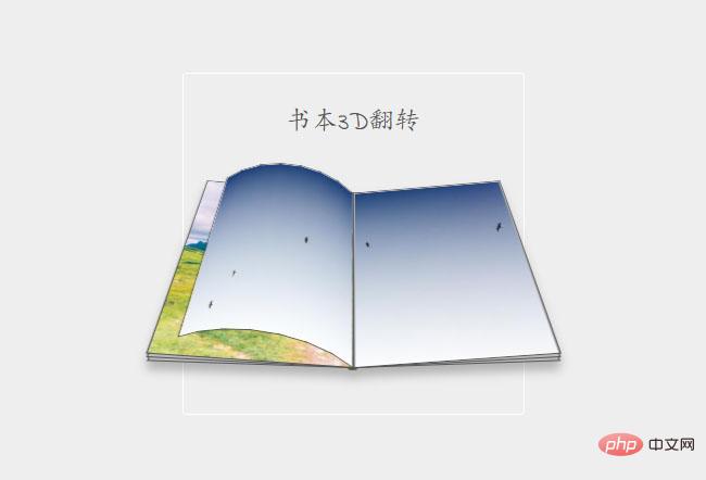 纯CSS3书本打开翻页特效