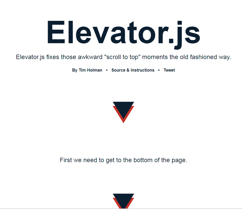 返回顶部插件Elevator.js