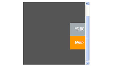 jQuery带QQ客服下拉返回顶部代码