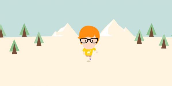 html5 css3路上奔跑的人物动画特效