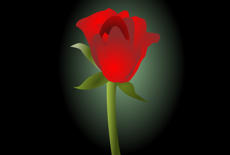 svg玫瑰花盛开动画特效