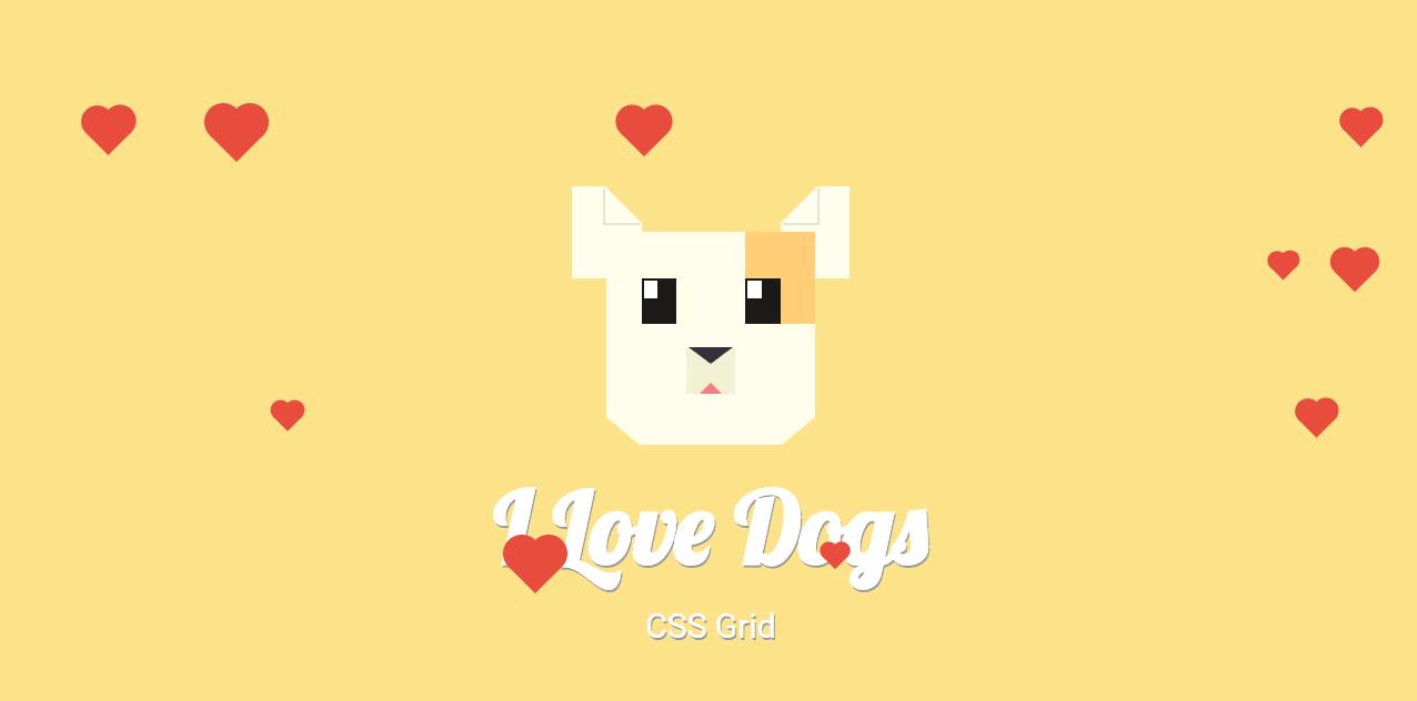 js+css3绘制卡通狗与爱心冒泡动画特效