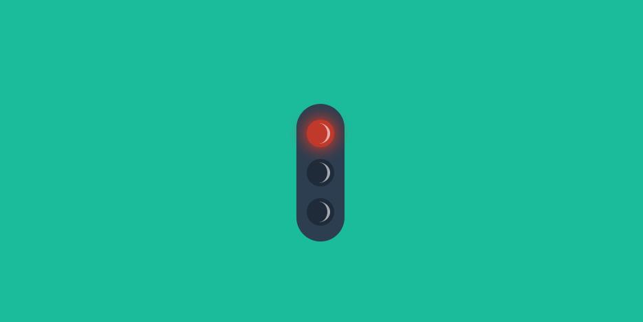 简单的js+css3红绿灯动画特效