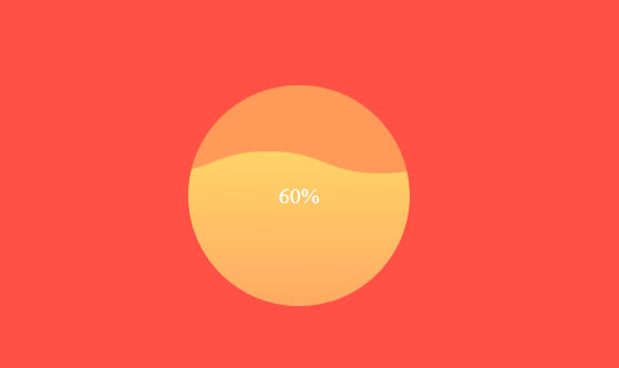 HTML5圆形波浪加载动画特效