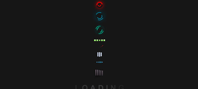 多款漂亮的CSS3 Loading图标加载动画特效