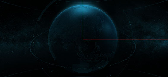 html5+three.js+css科幻地球仪3D旋转动画特效
