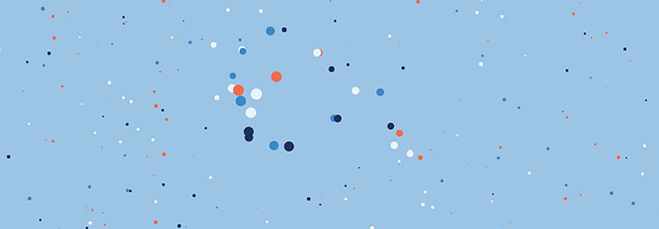 html5+canvas圆形粒子移动背景动画特效