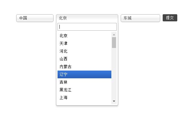 jQuery+H5世界城市三级联动下拉选择代码