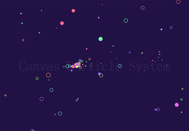 Canvas-悬浮圆点衍生动画特效