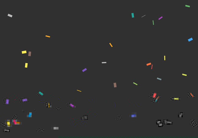 HTML5-Canvas五彩纸屑飘落动画特效