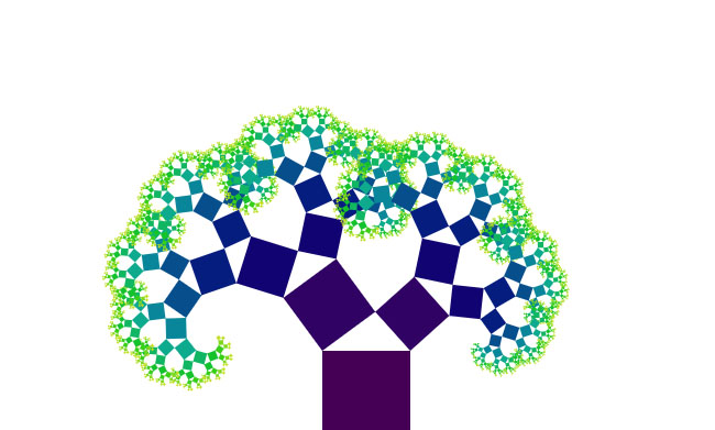 HTML5-勾股树植物生长动画特效