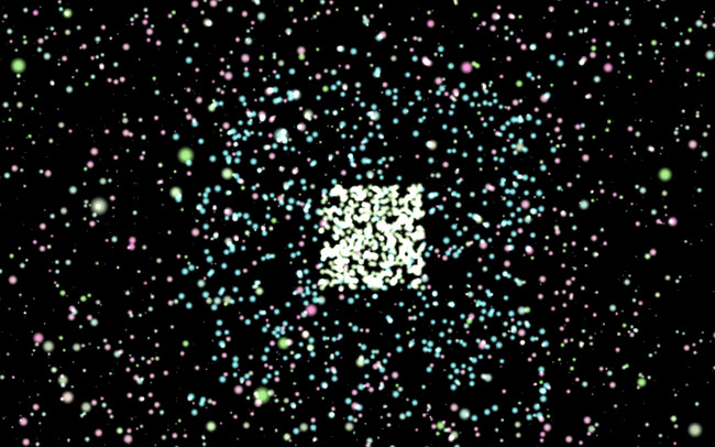 HTML5-Canvas点击泡沫横飞特效