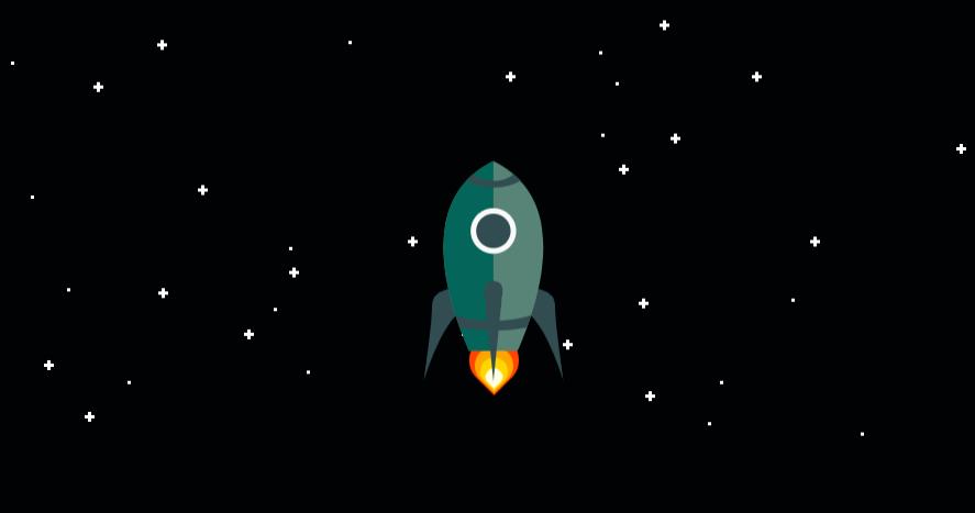 html5 svg火箭升空动画场景特效