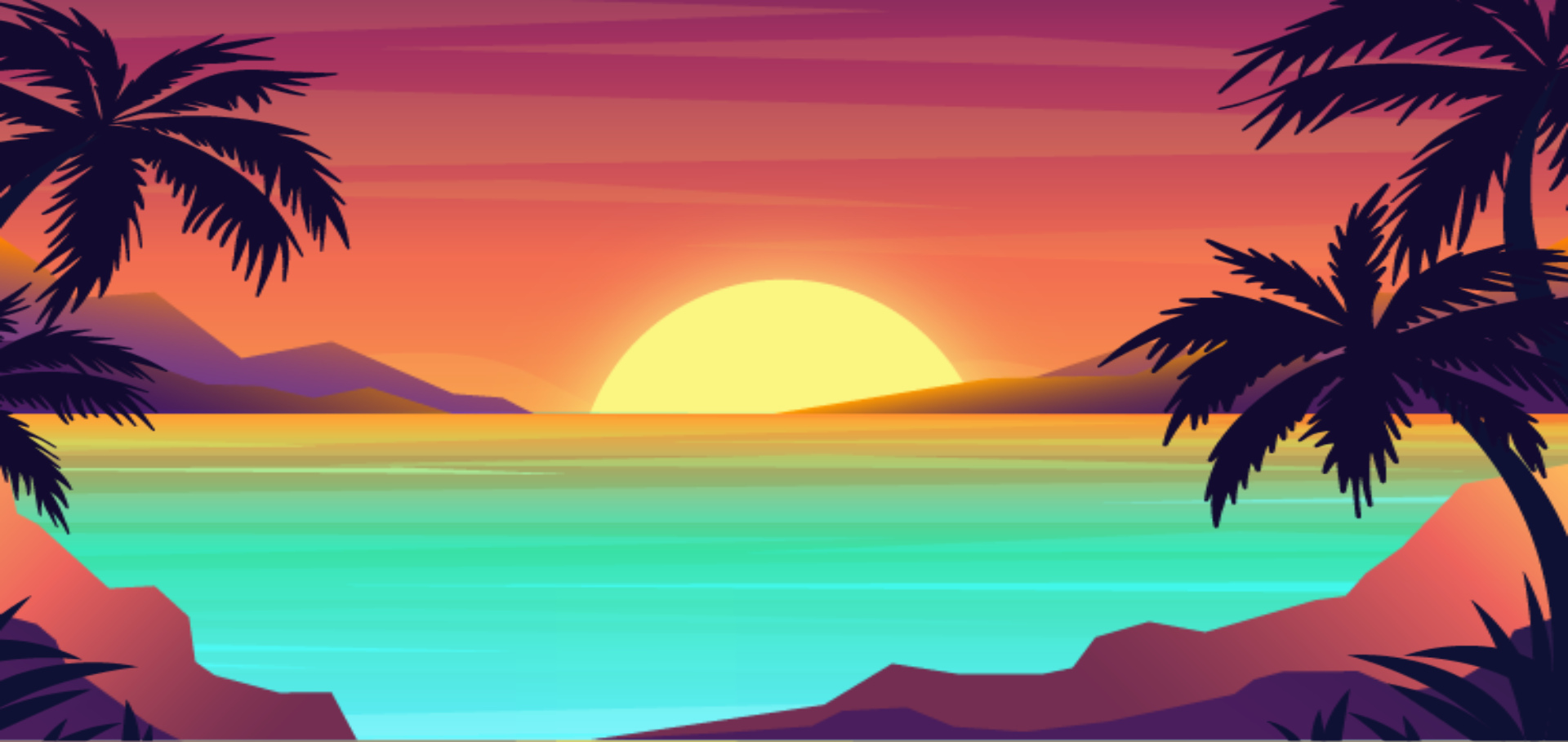 Anime.js海边太阳落山动画场景特效