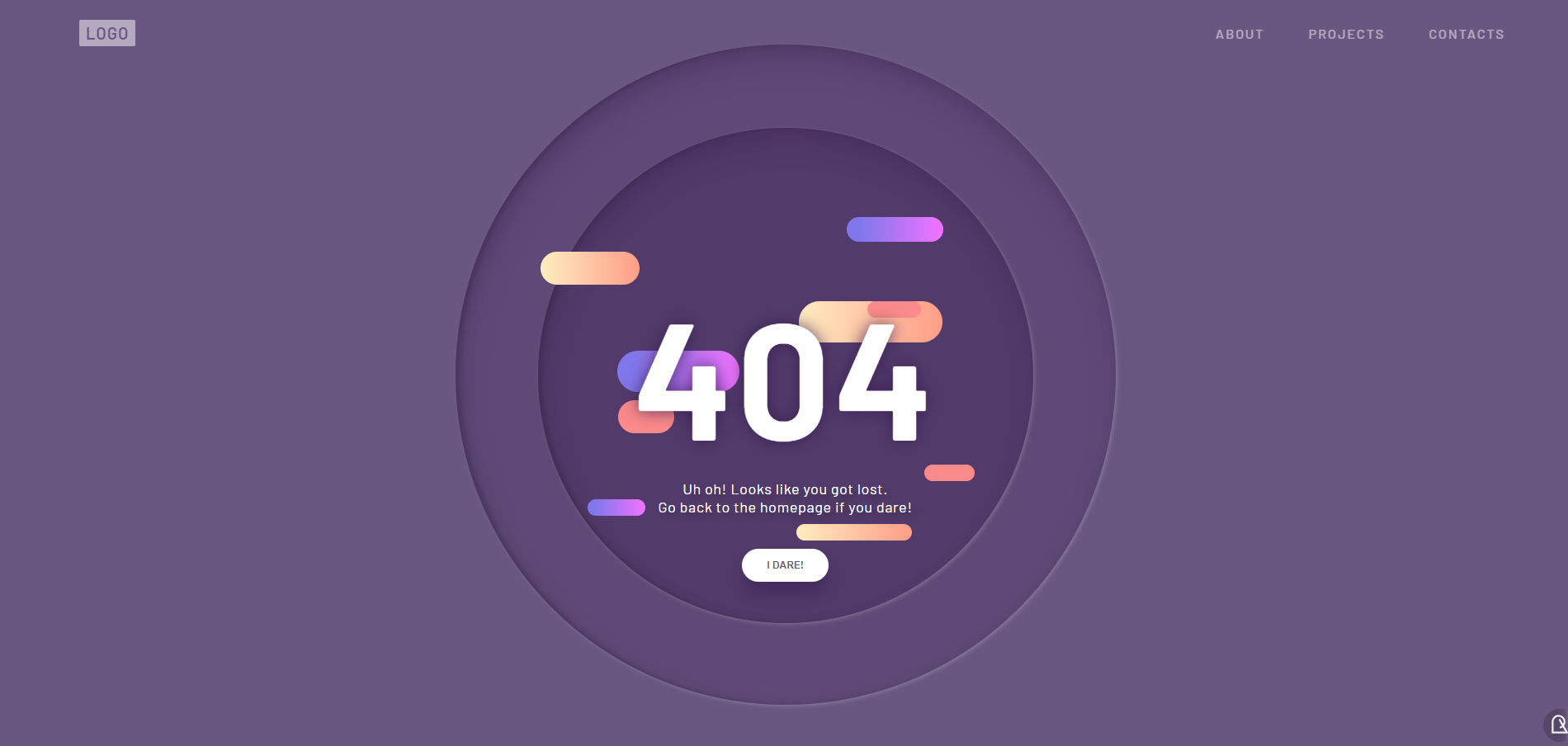 超好看的404提示页面