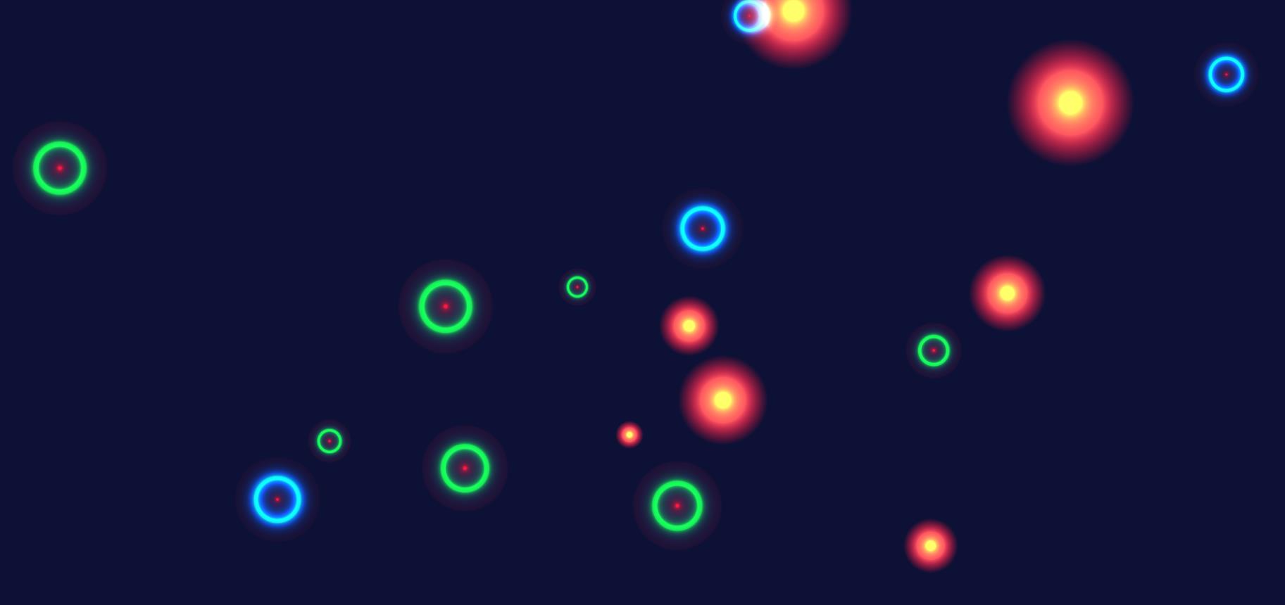 html5 canvas霓虹灯气泡特效