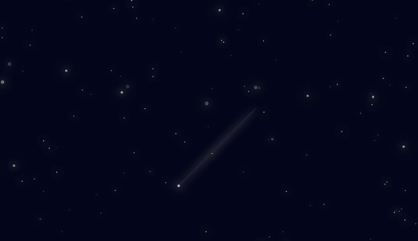 html5天空流星飞过动画特效