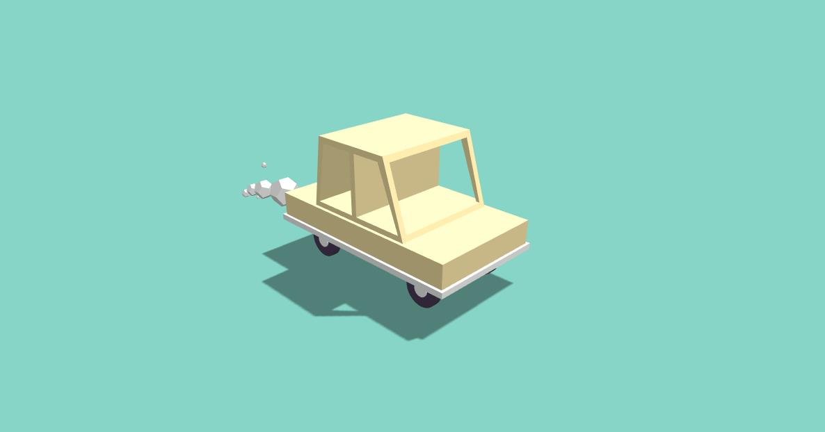 html5 canvas 3D汽车模型排放尾气动画特效