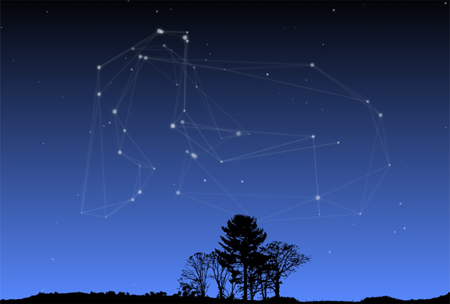 html5鼠标经过星星连成一条线特效