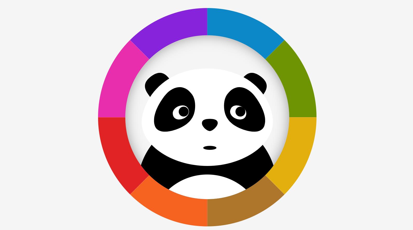 html5 svg卡通熊猫眼睛跟随鼠标转动代码