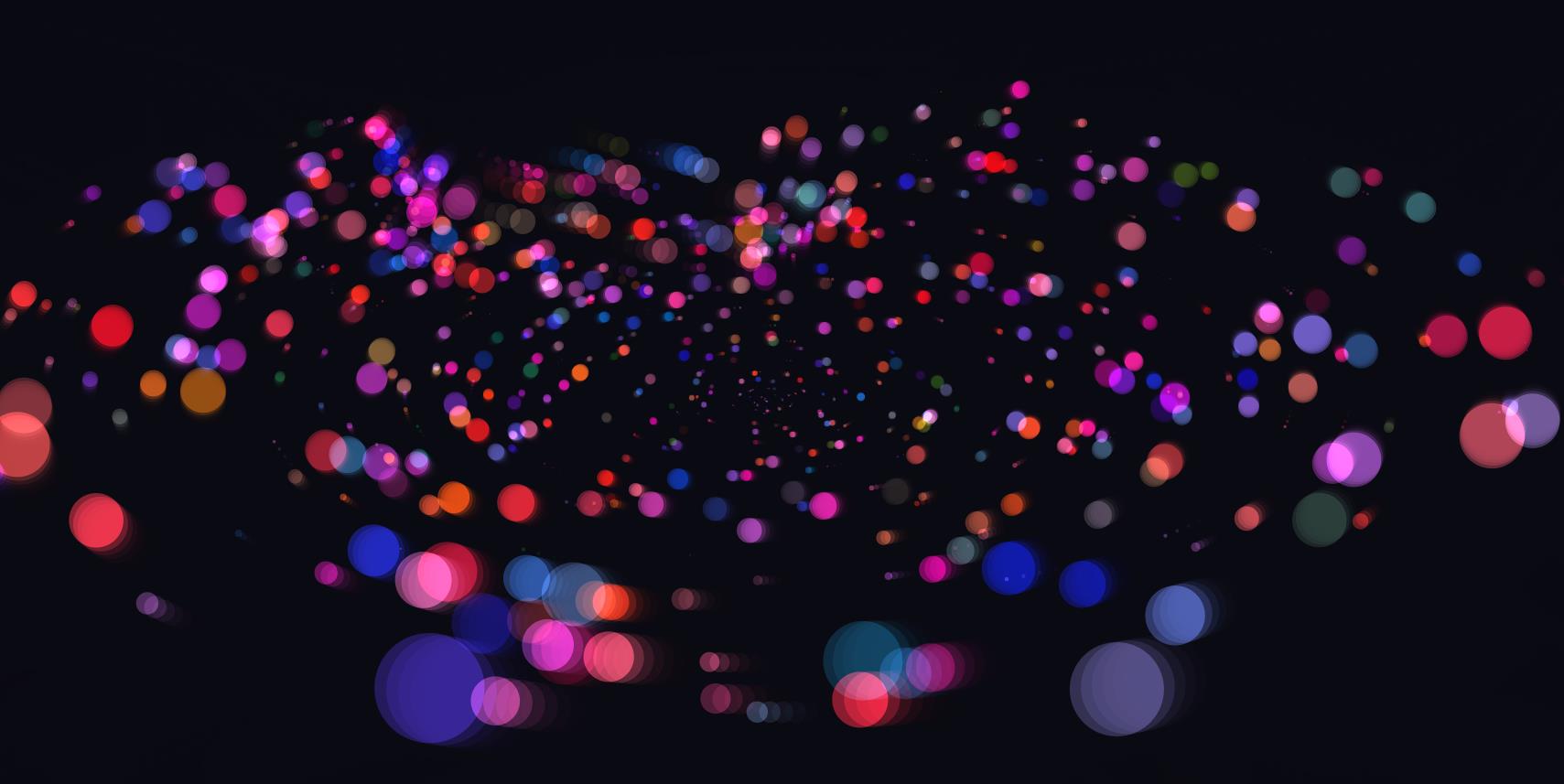 html5 canvas彩色圆点粒子宇宙星云动画特效