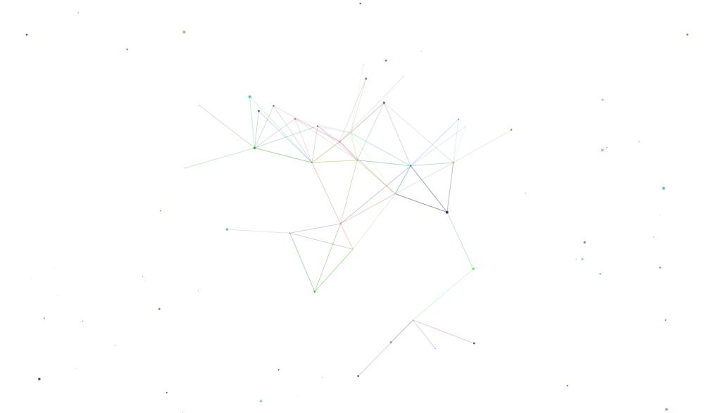 html5 canvas彩色网状线条粒子动画特效