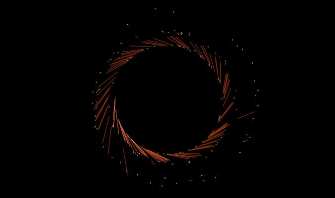 html5 canvas粒子火圈动画特效