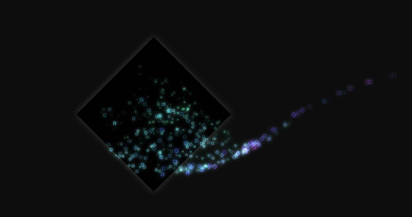HTML5 Canvas酷炫棱镜粒子飞出动画特效