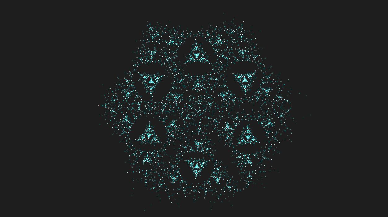 HTML5 Canvas酷炫分形星系动画特效
