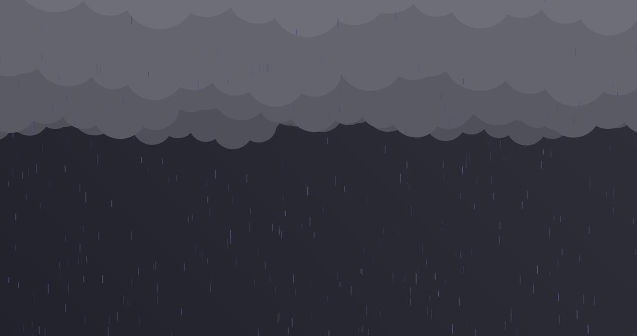 html5 canvas天空乌云密布下雨动画特效