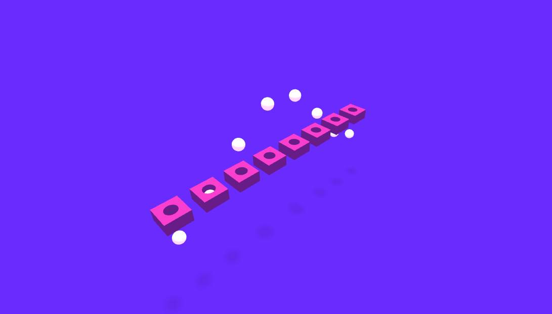 HTML5 Canvas 3D弹珠跳动动画特效