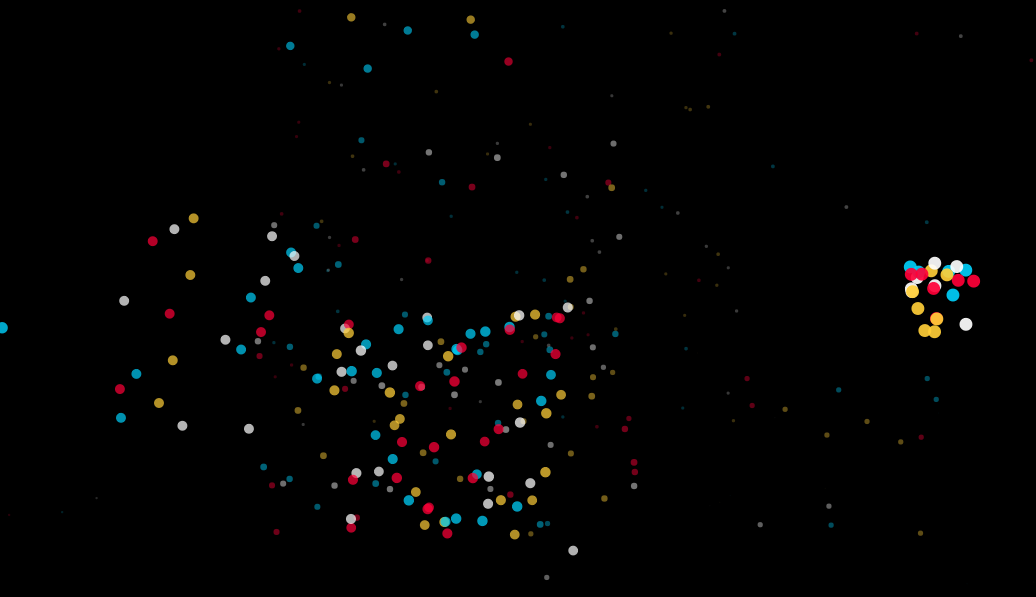 html5 canvas彩色烟花粒子动画特效