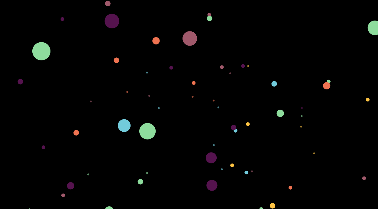 HTML5 Canvas鼠标移动跟随圆点视差动画特效